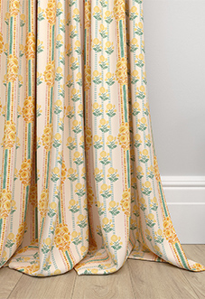 Petal & Block Jaipur Stripe, Marigold - Made to Measure Curtains